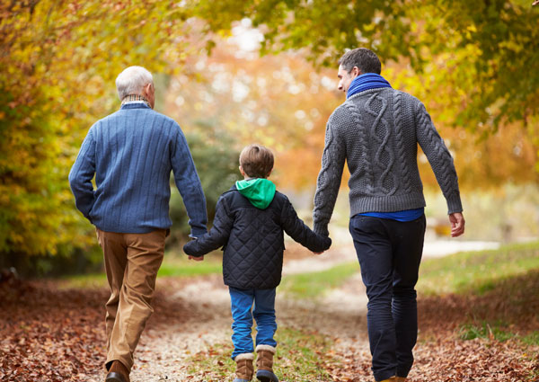 three happy generations