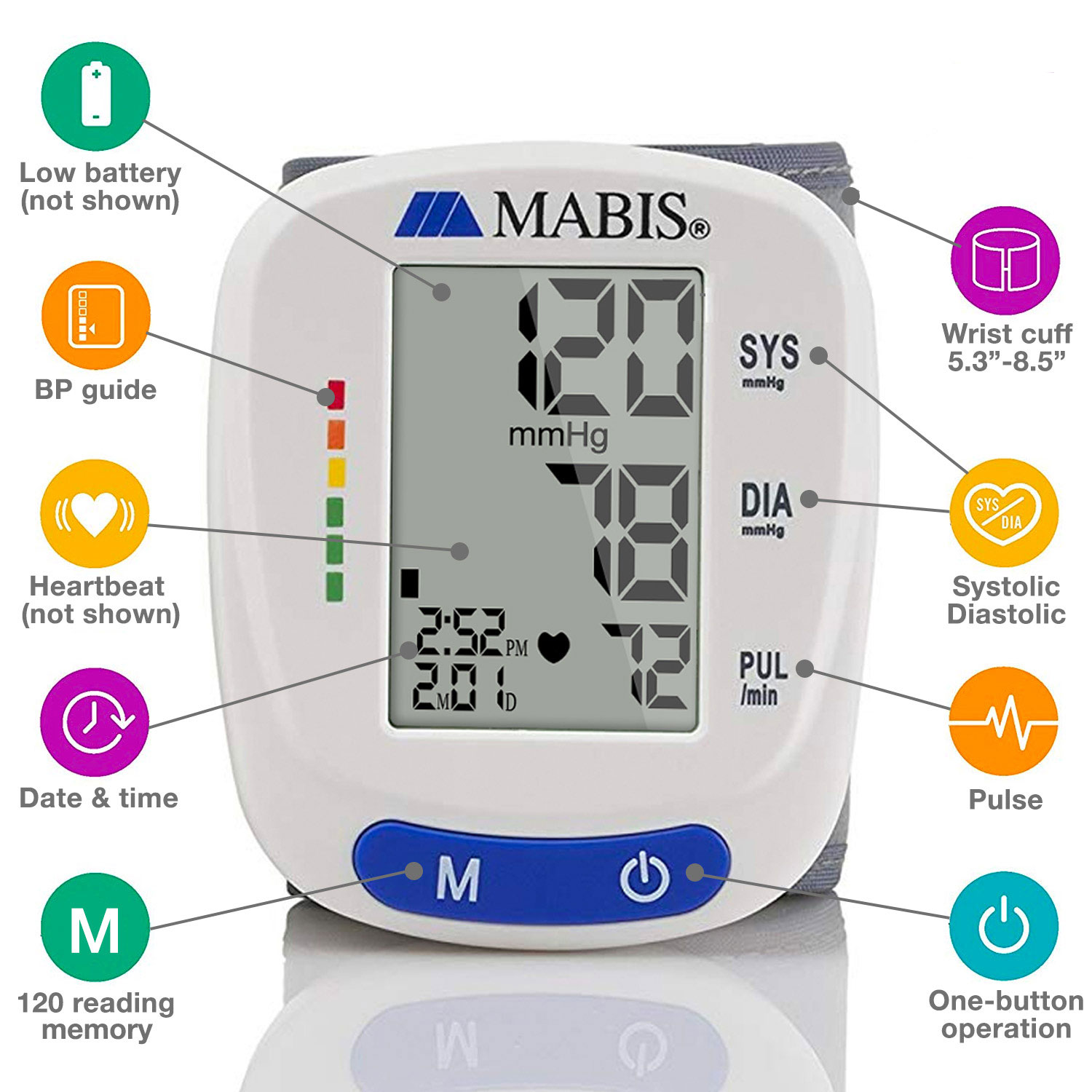 MABIS Digital Wrist Blood Pressure Monitor