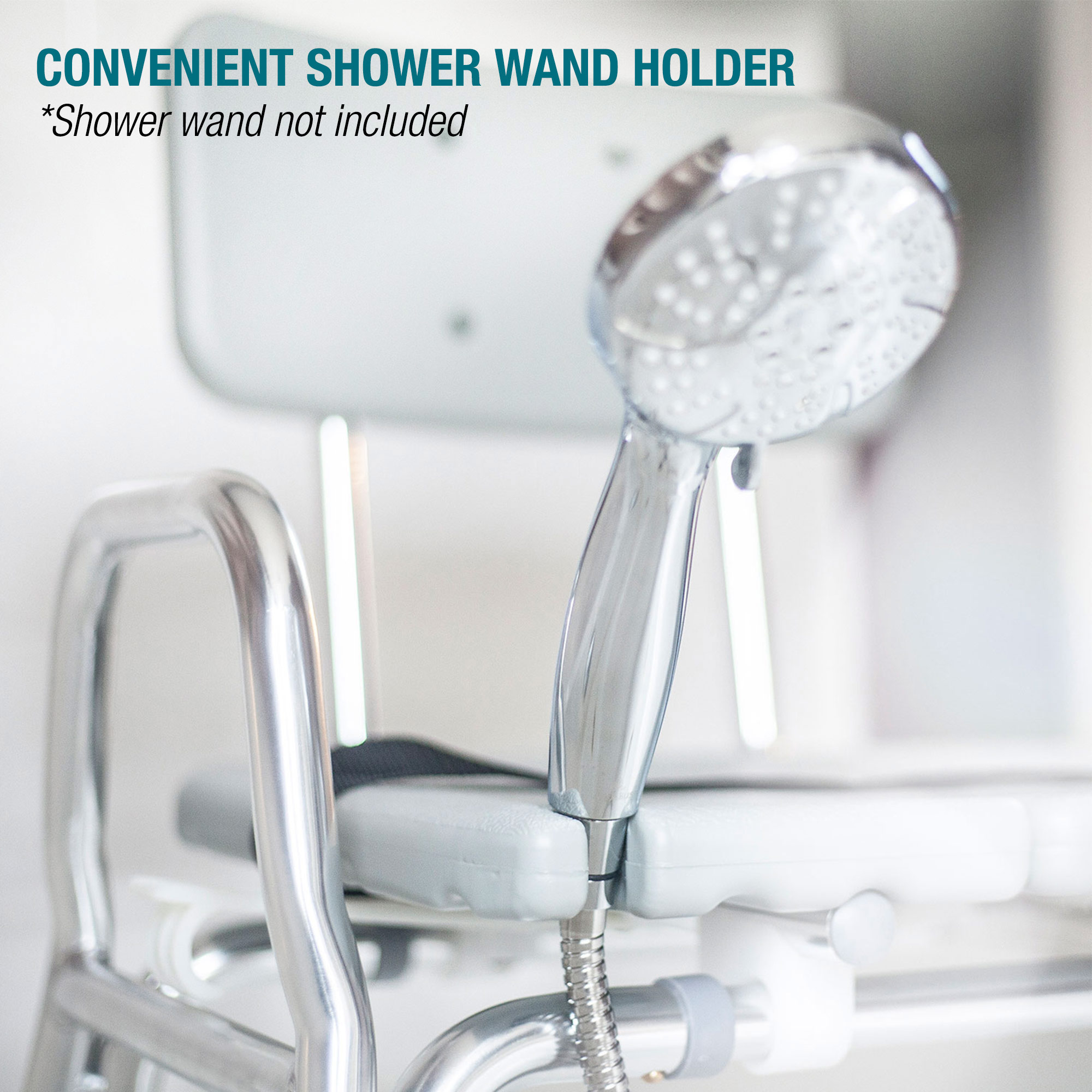 DMI Sliding Transfer Bench Shower Chair with Cut Out Seat