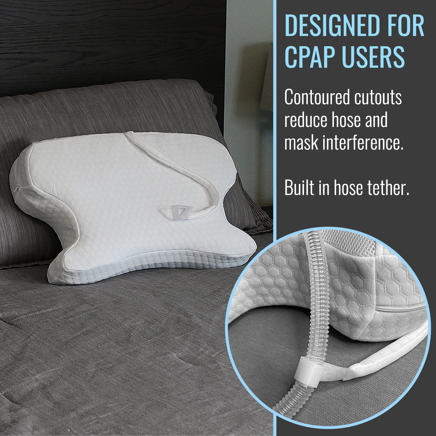 DMI CPAP Memory Foam Sleep Aid Pillow